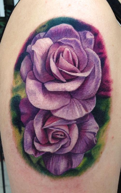 Tattoos - Purple Roses - 80636